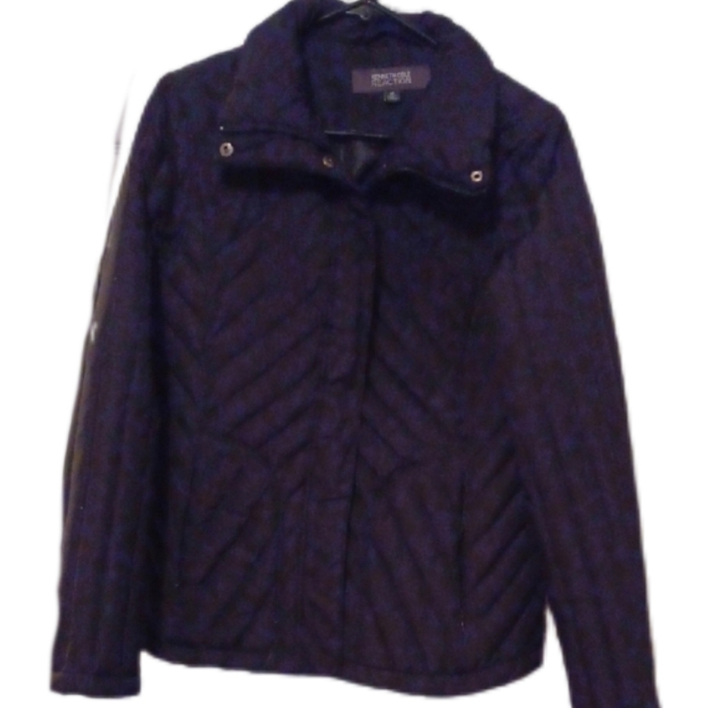 -- Kenneth Cole Women's Quilted Puffer Jacket - Black Size Medium